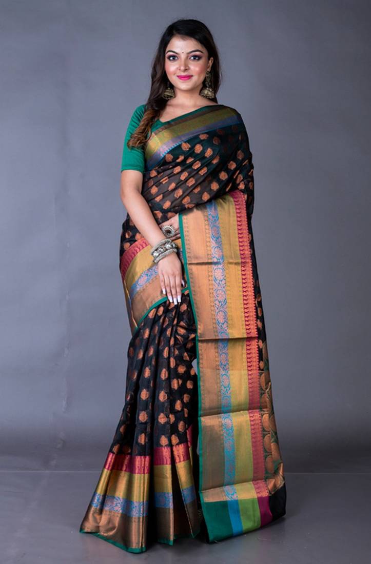 Vanarasi south chanderi heavy border saree