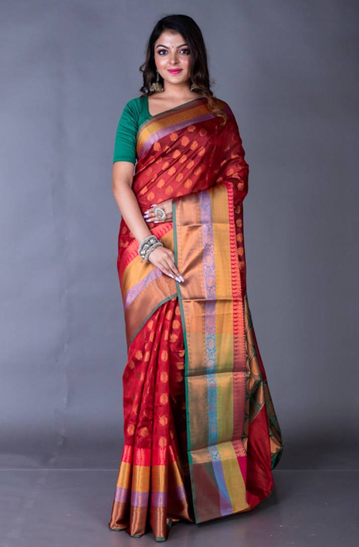 Vanarasi south chanderi heavy border saree