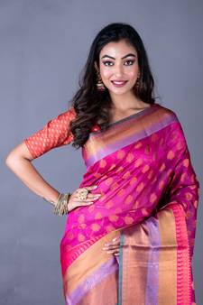 Vanarasi south chanderi heavy border saree