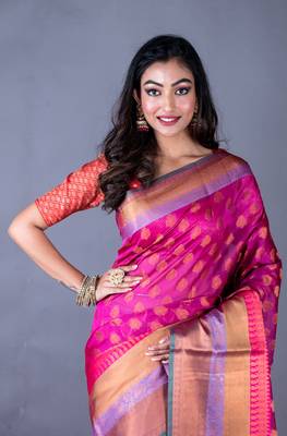 Vanarasi south chanderi heavy border saree 1