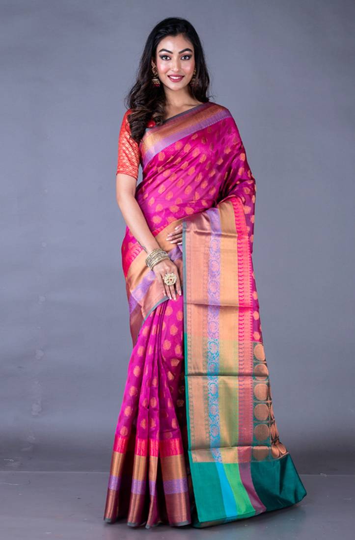 Vanarasi south chanderi heavy border saree