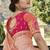 Peach embroidered organza saree with blouse