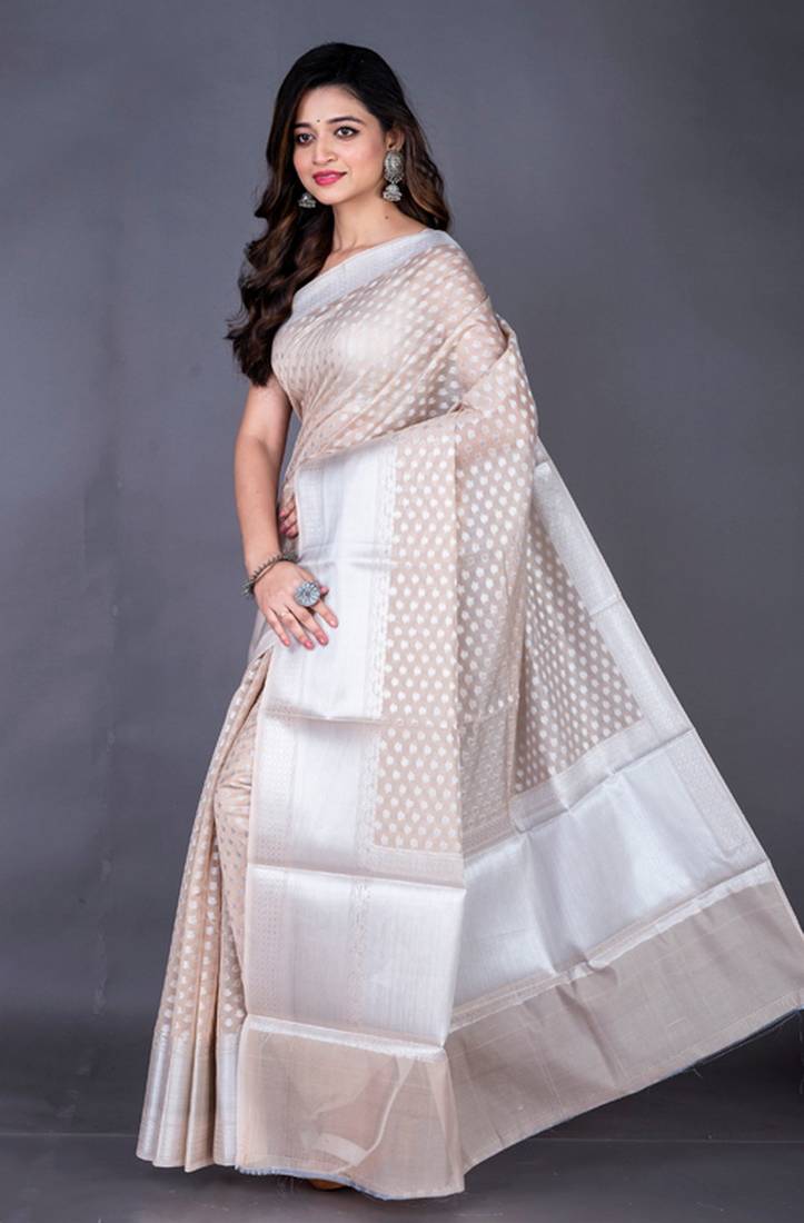 Vanarasi chanderi silk butti all over saree