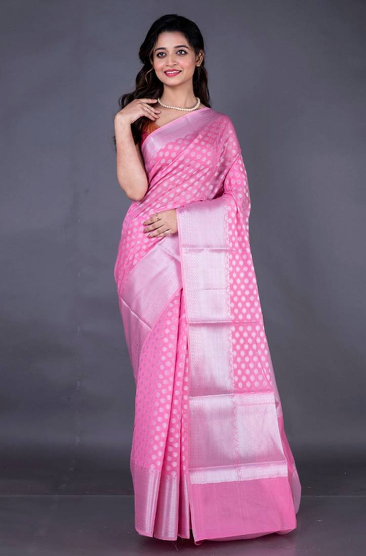 Vanarasi chanderi silk butti all over saree