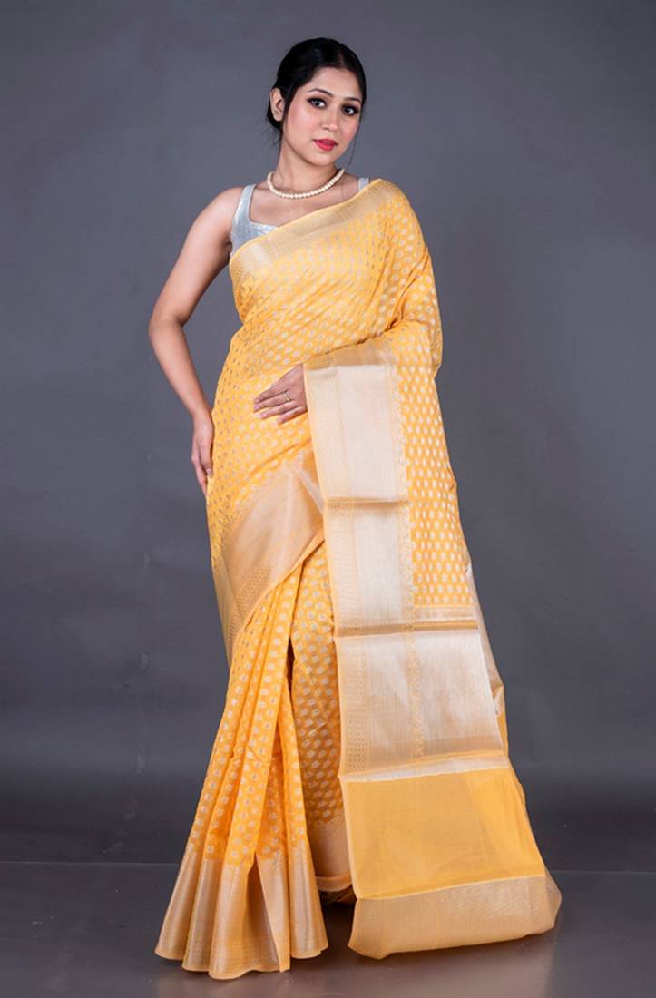 Vanarasi chanderi silk butti all over saree