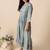 White woven cotton long-kurtis