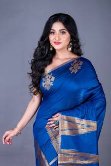 Vanarasi south chanderi silk temple border saree