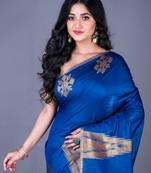 Vanarasi south chanderi silk temple border saree