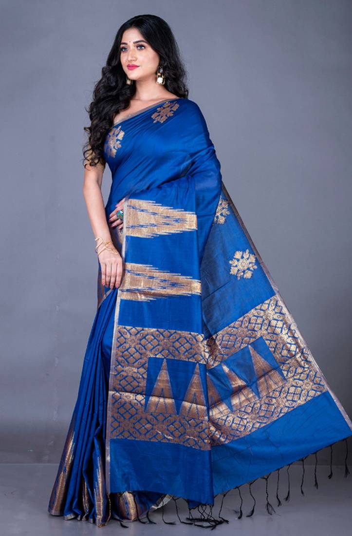 Vanarasi south chanderi silk temple border saree