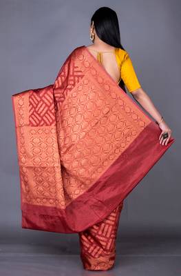 Vanarasi chanderi kota heavy border zari silk saree 4