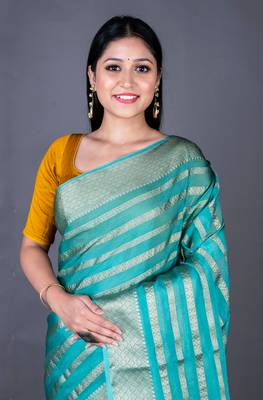 Vanarasi organza full body work zari saree 1