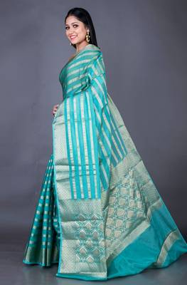 Vanarasi organza full body work zari saree 3