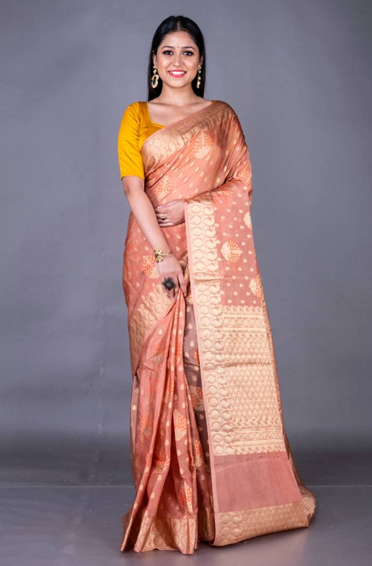 Vanarasi organza full body work butti zari saree