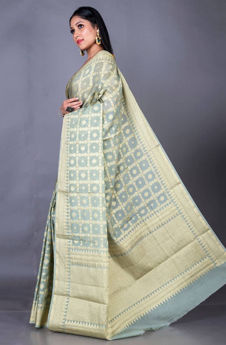 Vanarasi georgette full body work golden zari saree