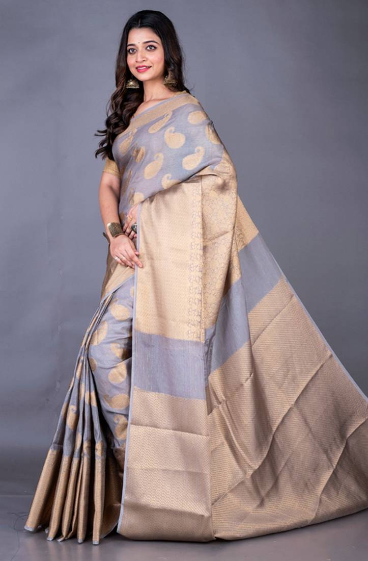 Vanarasi organza heavy border zari saree