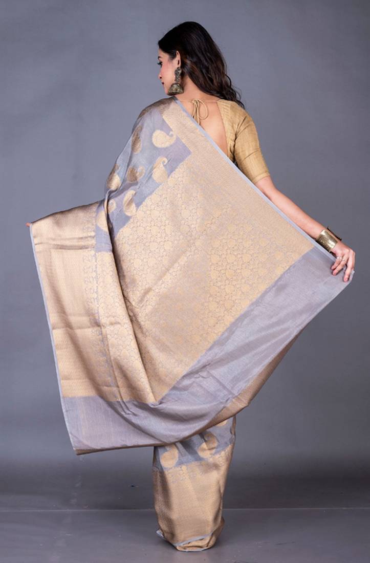 Vanarasi organza heavy border zari saree