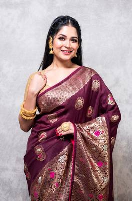 Pure dola silk saree 1