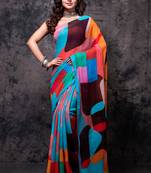 Georgette saree with digital print