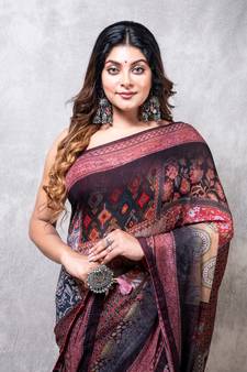 Georgette saree with digital print