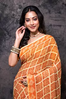 Georgette saree with digital print