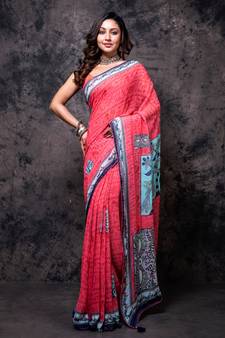 Georgette saree with digital print