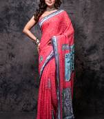 Georgette saree with digital print