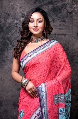 Georgette saree with digital print 2
