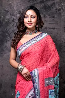 Georgette saree with digital print