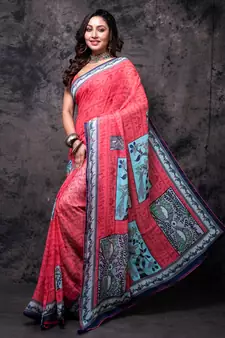 Georgette saree with digital print