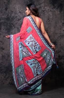 Georgette saree with digital print 4