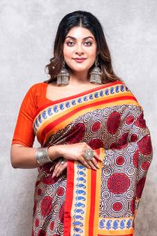 Pure opara saree digital print