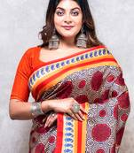 Pure opara saree digital print