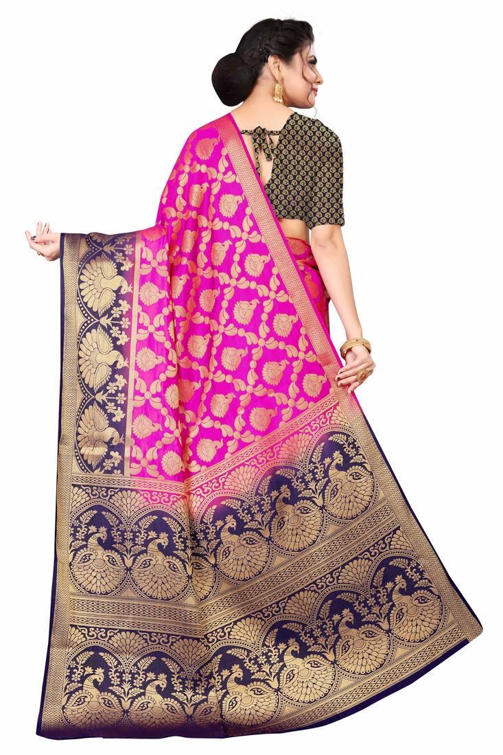 PINK BANARASI SILK SAREE 