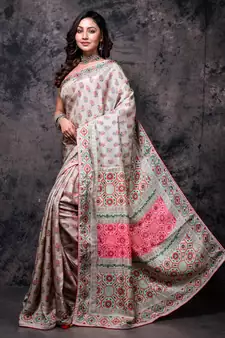 Pure russian silk saree digital print