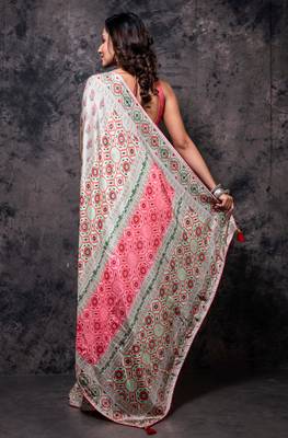 Pure russian silk saree digital print 4