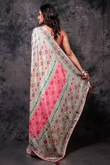 Pure russian silk saree digital print