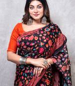 Pure russian silk saree digital print