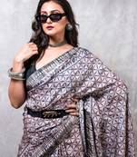 Pure russian silk saree digital print
