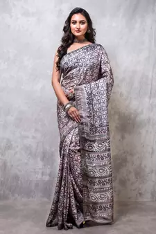 Pure russian silk saree digital print