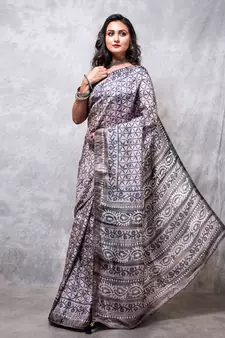 Pure russian silk saree digital print