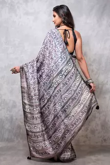 Pure russian silk saree digital print
