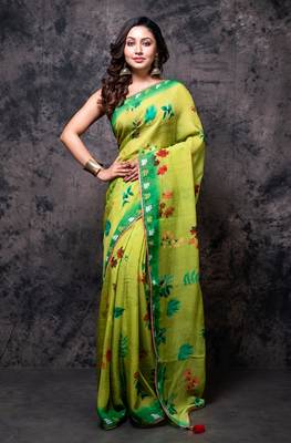 Pure viscose organza digital print saree 1