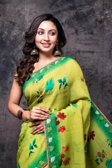 Pure viscose organza digital print saree