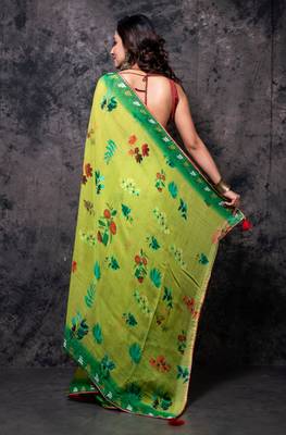 Pure viscose organza digital print saree 5