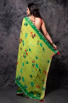 Pure viscose organza digital print saree