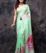 Pure viscose organza digital print saree