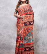 Pure viscose organza digital print saree