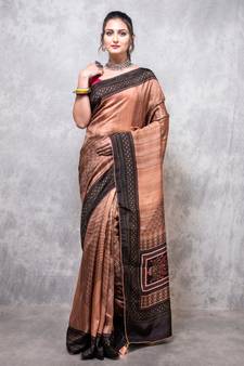 Pure dola silk saree digital print