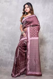 Pure dola silk saree digital print