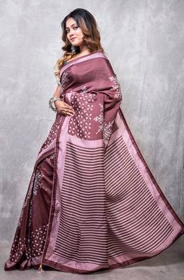 Pure dola silk saree digital print 3